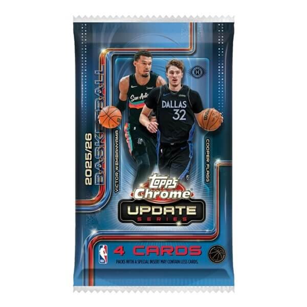2025-2026 NBA karty Topps Chrome Update Basketball Hobby Balíček