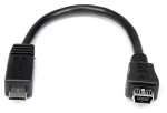 StarTech Adaptér Micro-USB - Mini-USB černá / Adaptér / USB Micro-B - USB Mini-B / 0,15 m (UUSBMUSBMF6)