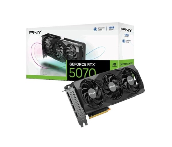 PNY VGA Nvidia GeForce RTX 5070 12GB Triple Fan, RTX 5070, 12GB GDDR7, 3xDP, 1xHDMI EDF_1096013