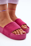 Dámské žabky na platformě z semiše Big Star NN274A672 fuchsie 37