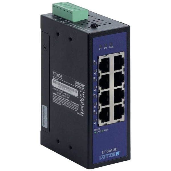 Lütze ET-SWU8E ethernetový switch 8 portů, 10 / 100 MBit/s