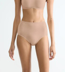 Dámské kalhotky GO Daily Cotton Highwaist 3P - BROWN - béžové 00LZ - SLOGGI BROWN XL