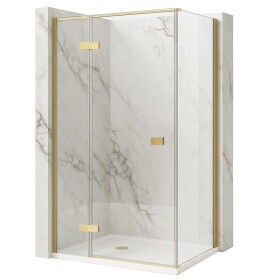 REA/S - Sprchový kout Atlas 90x90 Brush Gold vlevo KPL-K4470