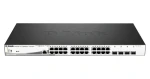 D-Link DGS-1210-28MP / 28-port Gigabit PoE Smart Switch / 24x PoE gigabit RJ45 / 4x SFP / PoE budget 370 W (DGS-1210-28MP/E)
