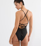 SUMMER SUNSET - Jednodílné plavky s lurexem a zlatými detaily Triumph BLACK 40D