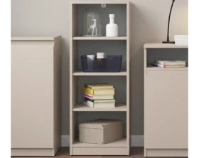 Polovysoký regál Carlos, béžový kašmír, šířka 40 cm