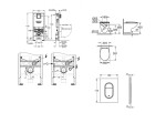 GROHE - Rapid SLX Set předstěnové instalace, klozetu, sedátka SoftClose a tlačítka Arena Cosmopolitan S, Cool Sunrise SANI11BB4105