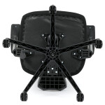 Kancelářská židle, šedá síťovina, černý plast, kolečka na tvrdé podlahy