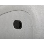 TV a relaxační křeslo, manuální polohování, potah stříbrná látka v dekoru kůže