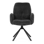 Jídelní židle, černá, hladká látka, DCH-D1330 BK2