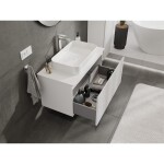 MEXEN/S - Rivel koupelnová skříňka pod umyvadlo 90, 1 šuplík, reliéf , bílá mat 91A20-09047-1-BF01