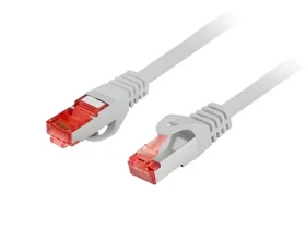 Lanberg šedá / Patch kabel / CAT 6 / S-FTP / LSZH / 0,25 m (PCF6-10CU-0025-S)
