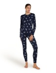 Dámské merino tričko s dlouhým rukávem ICEBREAKER Wmns 260 Vertex LS Crewe FallFl, Midnight Navy/Snow/J velikost: XL