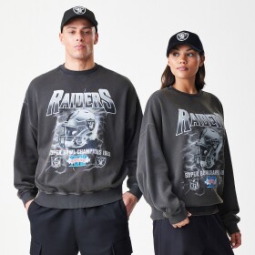 New Era Pánská mikina Las Vegas Raiders NFL Washed Oversized Crew Neck Sweater Velikost: L