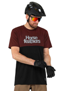 Horsefeathers FURY burgundy triko na kolo - XL