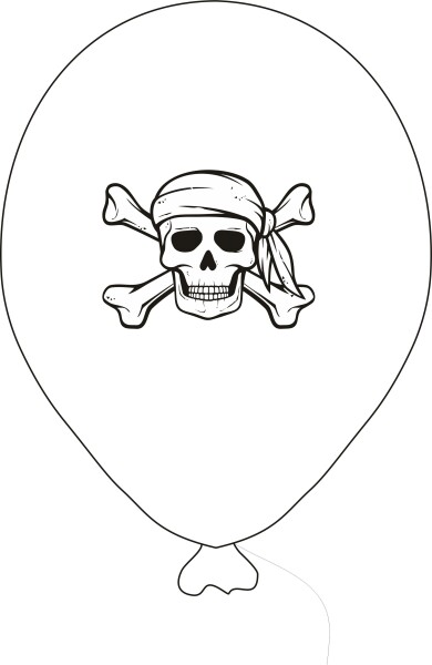 Pirát balónek bílý balonky.cz Pirát balónek bílý balonky.cz