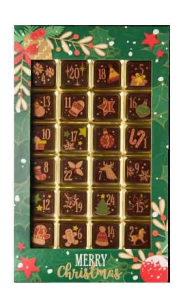 Adventní kalendář hořká čokoláda 120g (Weibler)