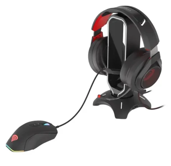 Genesis Vanad 500 černá / Mouse bungee / USB hub 2x USB-A / LED podsvícení / stojan na sluchátka (NBU-1602)