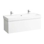 Laufen - Pro S Umyvadlo, 120x47 cm, 2 otvory pro baterie, bílá H8149650001071