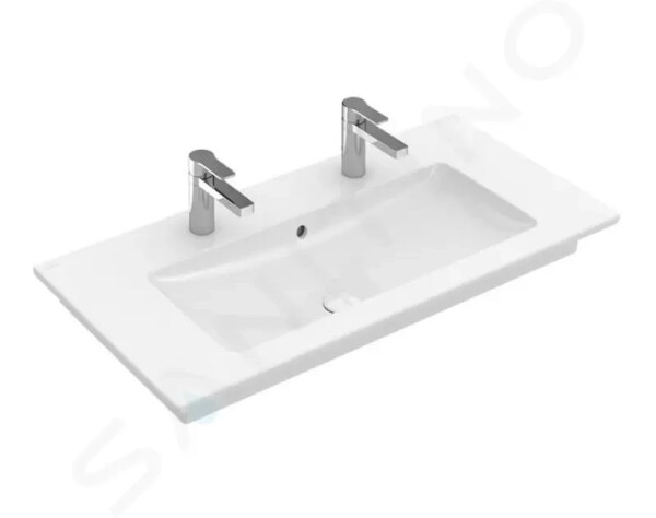 VILLEROY & BOCH - Venticello Umyvadlo nábytkové 1000x500 mm, s přepadem, 2 otvory pro baterii, alpská bílá 4104AK01