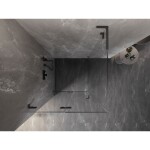 MEXEN/S - Lunar-F L sprchový kout skládací dveře levá 70 x 70, transparent, grafit metal 836L-070-070-95-00-L