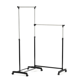 Věšák dvouramenný, černý plast.