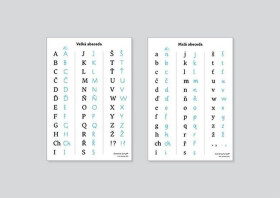 Tabulka s abecedou Comenia Script - Radana Lencová