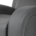 TV a relaxační křeslo, manuální polohování, potah šedá látka v dekoru kůže