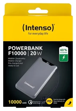 Intenso F10000 šedá / Powerbanka / 10 000 mAh / PD 3.0 / Quick Charge 3.0 (7332034)