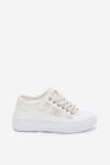 Dámské tenisky s krajkou na platformě Lee Cooper LCW-26-44-4480 Bílé 36