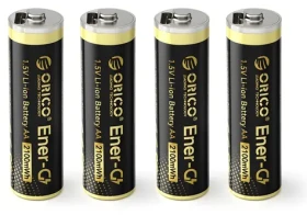 Orico Ener-G EG5C černá / Nabíjecí baterie AA / USB-C / 1,5V / 2100mWh / 4 ks