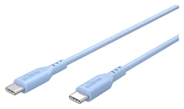 Goobay modrá / Kabel USB-C / silikonový / 1,5 m (77741)