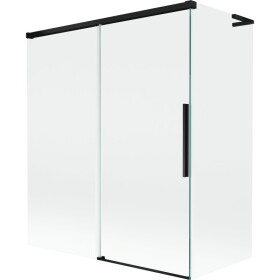 MEXEN/S - Rox L vanová zástěna 2-křídlová posuvná 140 + 70 x 150, transparent, černá 8C9L-140-070-70-00