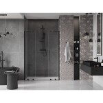 MEXEN/S - Velar L Duo posuvné sprchové dveře 150, transparent, černá 871-150-003-02-70