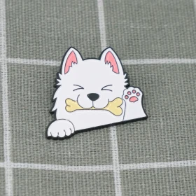 Pinarna.cz Bílý pejsek s kostičkou