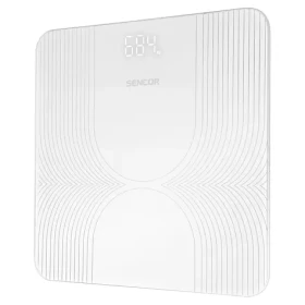 SENCOR SBS 2475WH bílá / Osobní váha / Tvrzené sklo / LCD / 180 kg / kg / 2x AAA (8590669338429)
