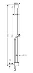 HANSGROHE - Unica Sprchová tyč 96 cm, se sprchovou hadicí, kartáčovaný černý chrom 24401340