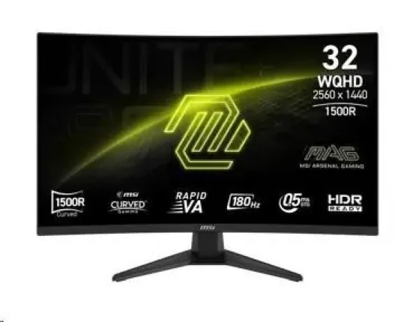 31.5" MSI MAG 321CQF E18 černá / 2560x1440 / VA / 16:9 / 0.5ms / 3000:1 / 300cd-m2 / HDMI+DP / VESA (4711377320320)