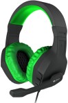 Natec Genesis Argon 200 černo-zelená / herní sluchátka s mikrofonem / 2x jack (NSG-0903)