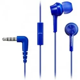 Panasonic RP-TCM115E-A modrá / Sluchátka s mikrofonem / 3.5mm jack / 1.2m (RP-TCM115E-A)