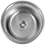 AQUALINE - Nerezový vestavný dřez kulatý 51x18cm AQ051B