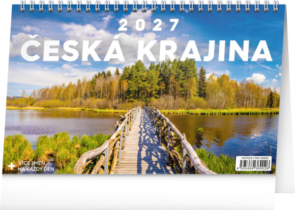 Stolní kalendář 2027 Notique Česká krajina, 23,1 x 14,5 cm