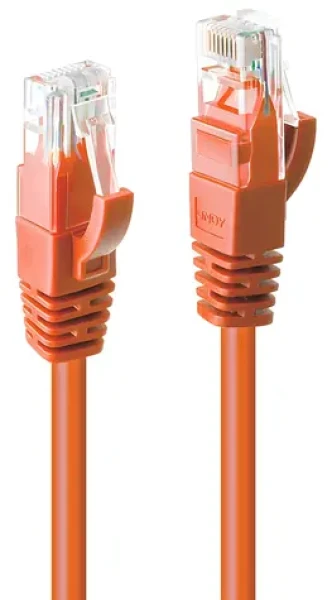 Lindy Cat6 oranžová / Patch kabel / U/UTP / RJ-45 / 0,5 m (48106)