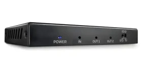 Lindy 2 Port HDMI 18G černá / HDMI splitter / 4K 60Hz / HDCP 2.2 / EDID management (38235)
