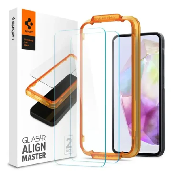 Spigen Glass tR AlignMaster 2 Pack ochranné sklo pro Samsung Galaxy A35 2ks (AGL07772)