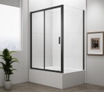 POLYSAN - DEEP BLACK obdélníkový sprchový kout 1200x900 L/P varianta, čiré sklo MD1216B-02