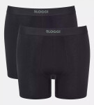 Pánské boxerky EVER Ease Short 2P - BLACK - černé 0004 - SLOGGI BLACK L