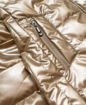 Lesklá zlatá prošívaná dámská bunda model 16149533 Golden 6&8 Fashion