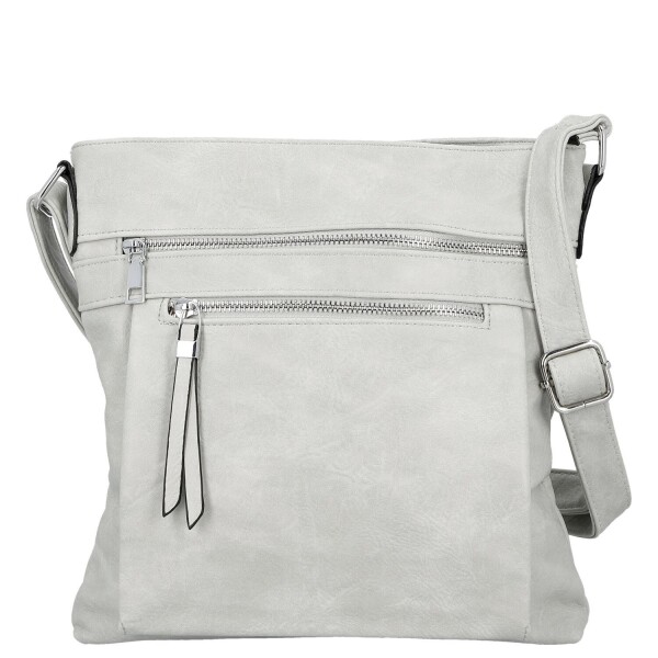 Trendy dámská koženková crossbody kabelka Bree, šedá