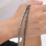 Pánský ocelový náramek Carlo - chirurgická ocel, Stříbrná 21 cm